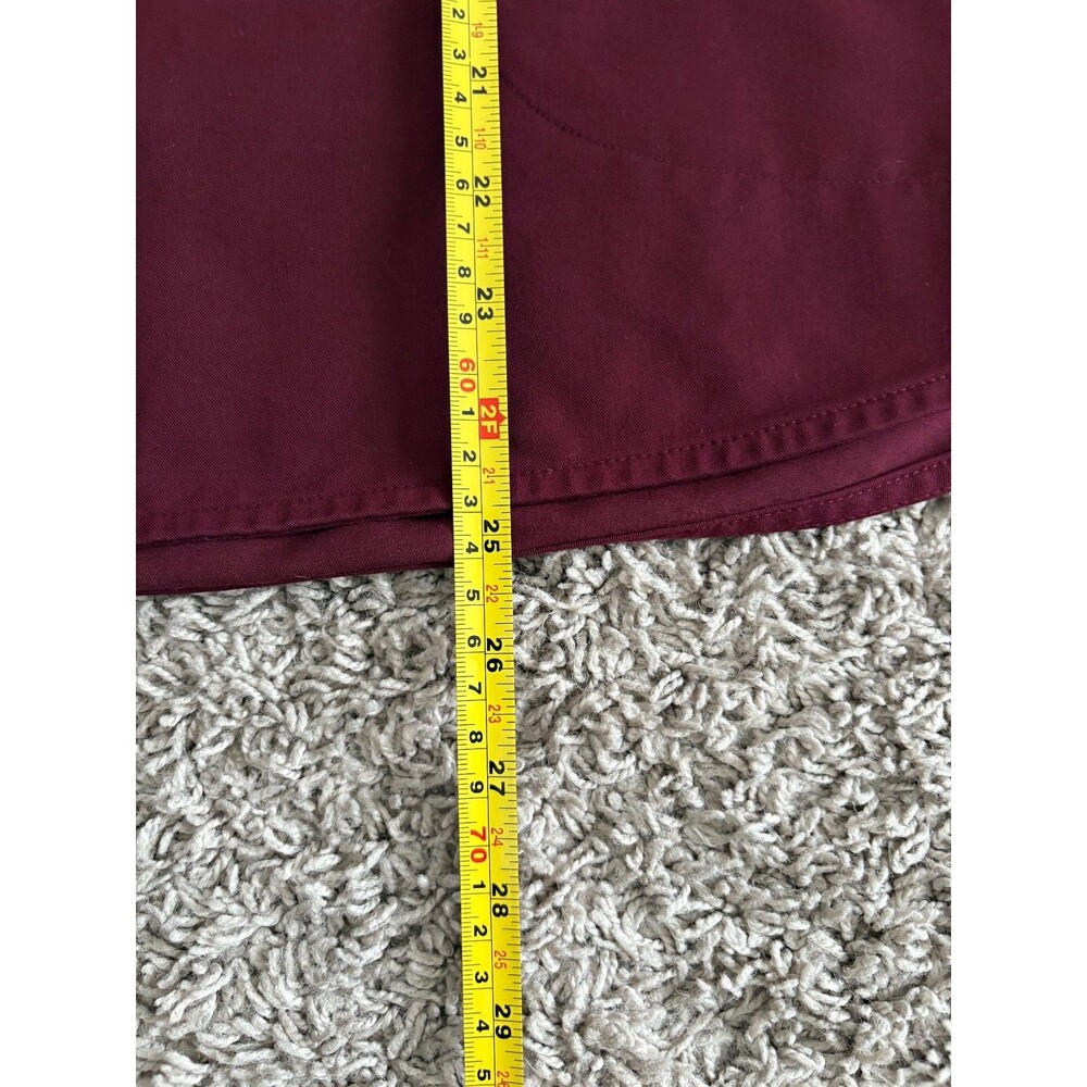 Figs Women's Sz S Rafaela Dark Red Maroon Scrub Top Button V Neck Two Pockets - Picture 10 of 12